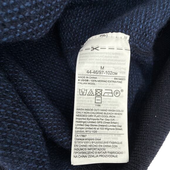 BANANA REPUBLIC Yarn by Baruffa Birdseye Preppy Sweater M - Picture 6 of 10